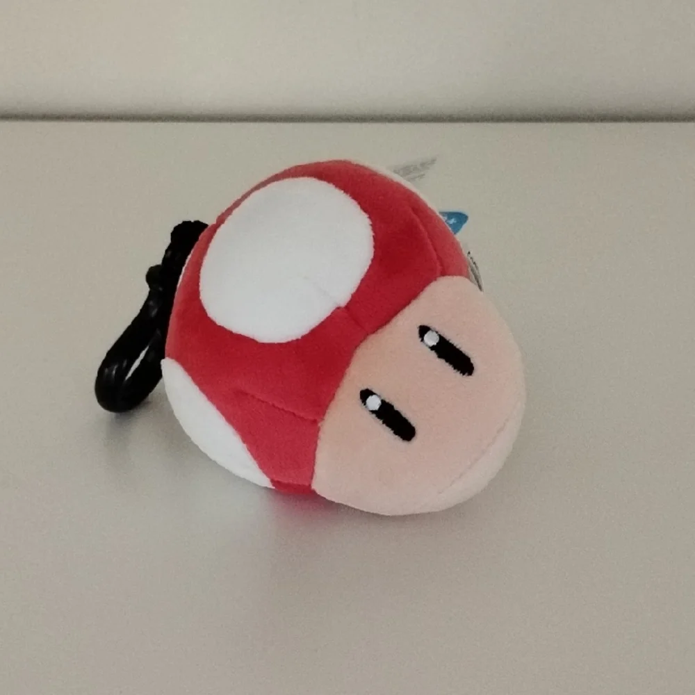 Red Mushroom Plush Clip-On Bag Charm for Kids